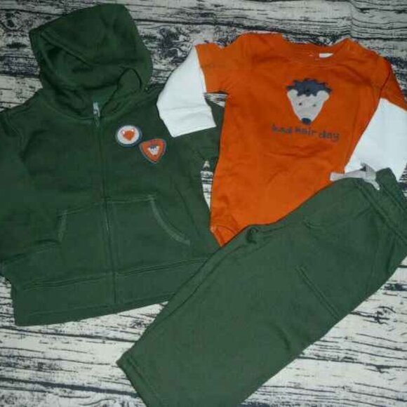 Gymboree Forest Rascals 18-24 Month Hoodie Pants Bodysuit Outfit NWT.